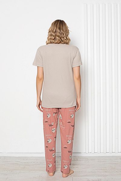 DONLİZZA 1530 Model Report Fabric Pajamas Set