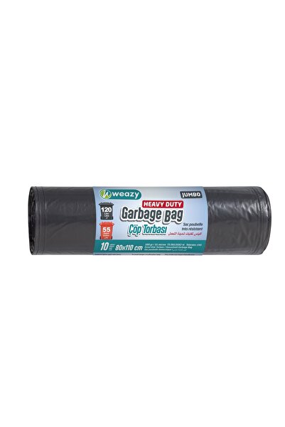 Weazy Jumbo Heavy Duty 80x110 Cm Çöp Torbası 10 Adet