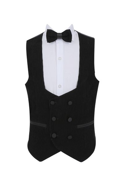 SIRRI Boy's Shawl Velvet Collar 3 Piece Suit