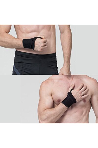 KEMSAD قطعتان من ضمادات المعصم الرياضية لدعم المعصمسوار نفق الرسغ المكسور (لل...