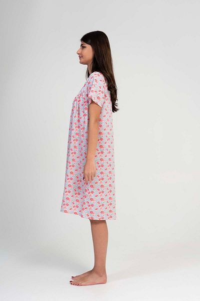 VİENETTA Women's Short Sleeve Salmon Nightgown 2c0t1n567