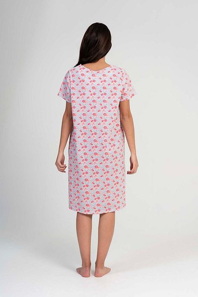 VİENETTA Women's Short Sleeve Salmon Nightgown 2c0t1n567