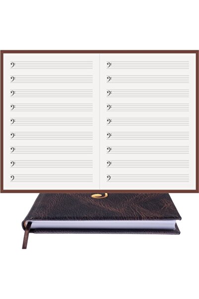 BİDEFTER كتاب الموسيقى (DO KEYED) 100% صناعة يدوية، خياطة يدوية (خيوط) ربط مط...