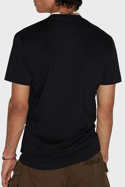 DSquared2 Printed Crew Neck Cotton Regular Fit T Shirt Men's T Shirt S71gd1278 S23009 900