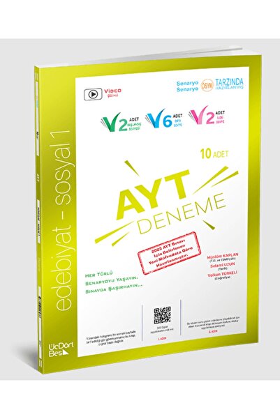 Üç Dört Beş Yayıncılık Ayt 10’lu Edebiyat – Sosyal 1 Deneme Deneme 2025 345 Ü...