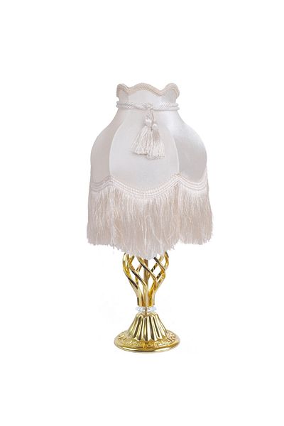 Dekovien Gold Twisted Velvet Fabric - Cord Decoration Ecru Lampshade, AB0818