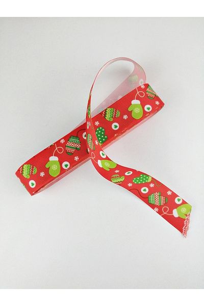 GELD Red Gloves Patterned Grosgrain Ribbon 2.5 cm 2 Meters – Ribbon