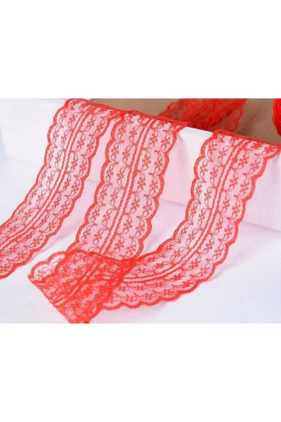 GELD Red Color Lace Ribbon 4 cm 5 Meters – Ribbon
