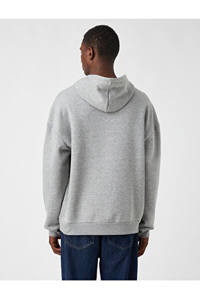 Koton Printed Oversize Sweatshirt Raised