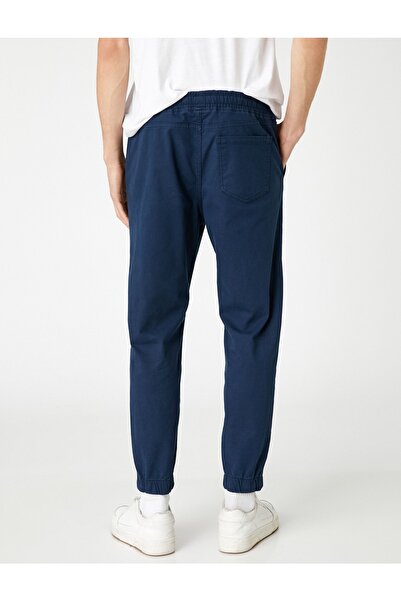 Koton Еластична талія штанів Гасло Друкований пояс Детальні кишені