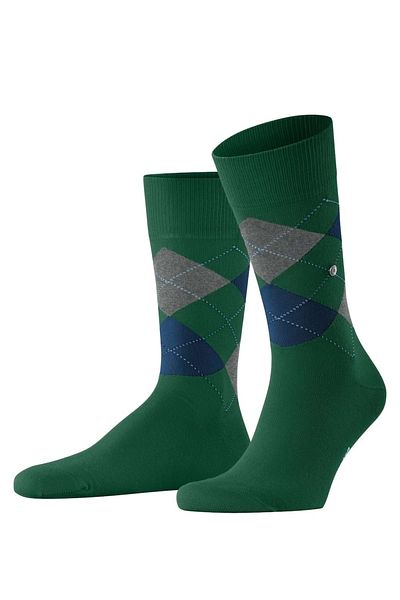 Burlington 3-teiliges Herren-Socken-Set – King, Baumwolle, Rautenmuster, Logoamblem