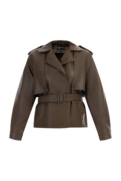 Faina Jacke aus Lederimitat