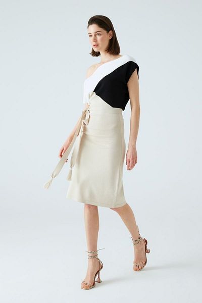 JOIN US Boat Neck Color Block Multi Dress