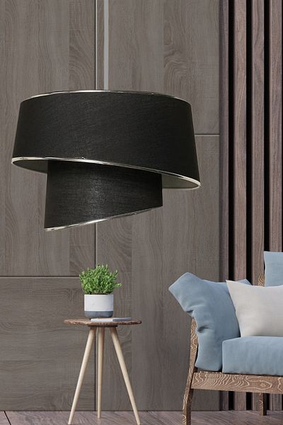 EvLight Eftelya Asymmetrical Pendant Lamp Chandelier Black Chrome