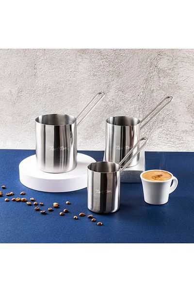 Tantitoni Stainless Steel Double Mouth Cylinder Coffee Pot 500ml