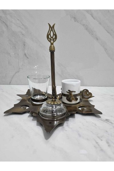 Tekreyonda Presentation Coffee Cup Set with Metal Stand