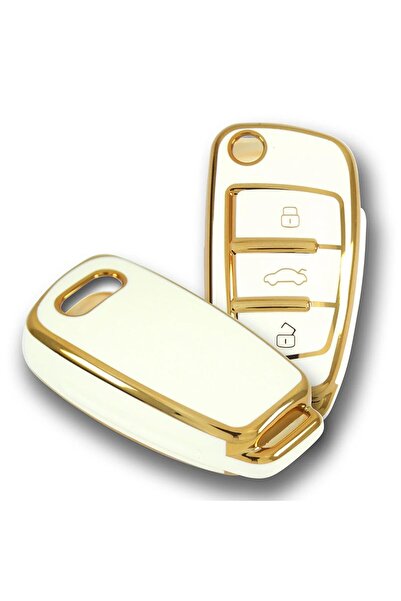 bigkey Audi 2005 A3 A4 Q5 Q7 Cheie Oto Tip Switchblade Alb Carcasă pentru Cheie Auto Breloc Auto