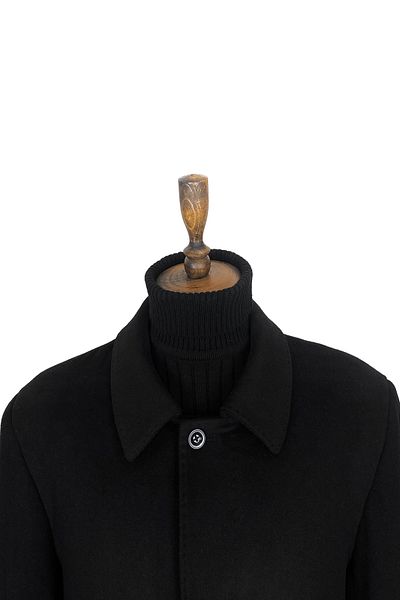 ŞAN GİYİM 903 Men's Black Baby Collar Oversize Short Coat