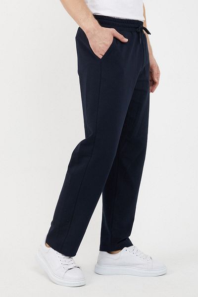 mmetalic Ανδρικό φούτερ με ίσιο μπλέ Navy Blue