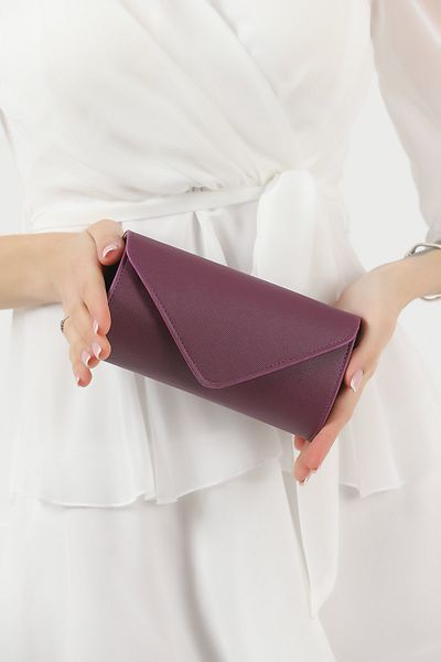 bibags Geantă de seară cu model linie violet