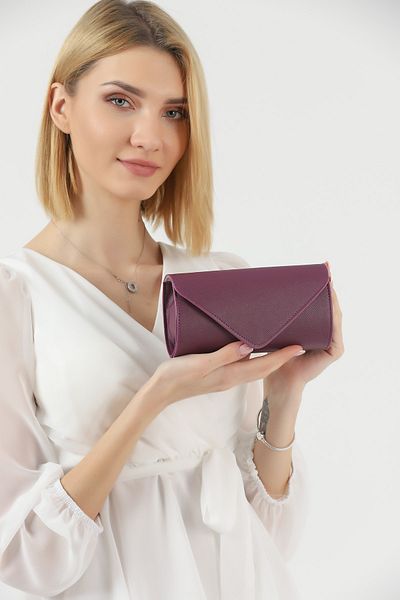 bibags Geantă de seară cu model linie violet