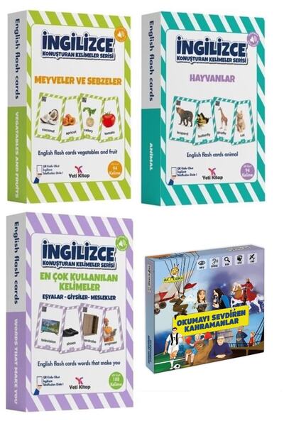 yeti kitap Ingilizce Konuşturan Kelime Kartları+okumayı Sevdiren Kahramanlar ...
