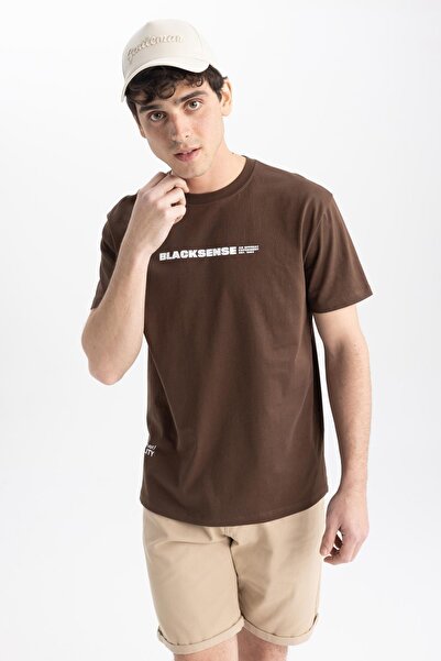 DeFacto Regular Fit Crew Neck Printed 100% Cotton T-Shirt