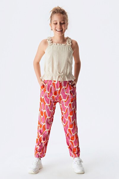 nk kids 54316 Çocuk Lila Yelpaze Pantolon