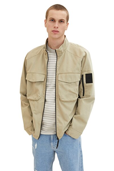 Tom Tailor Denim Pánská stříbrná olivová bunda