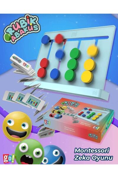 Go Toys Rubik Abaküs Montessori Zeka Oyunu Eğitici Oyuncak Zeka Geliştiren Oy...