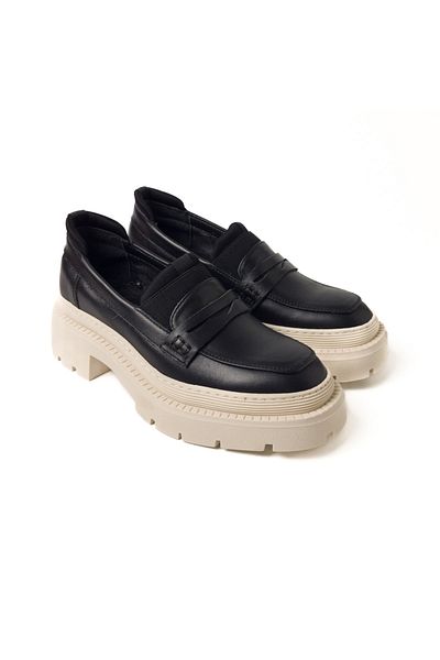 John May Pantofi Casual dama Rd-5129 Piele Neagra