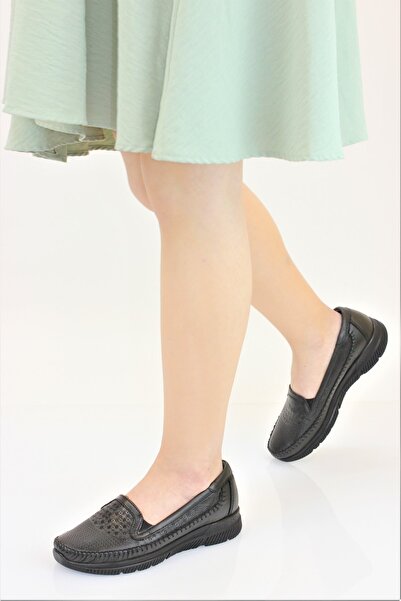 Forelli Women's Laceless Genuine Leather Orthopedic Patterned Mother Shoes