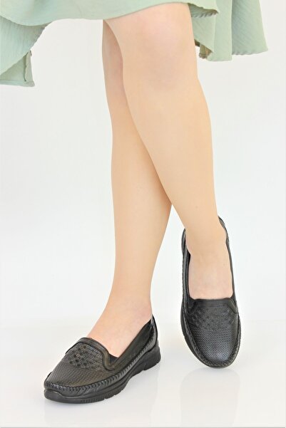 Forelli Women's Laceless Genuine Leather Orthopedic Patterned Mother Shoes