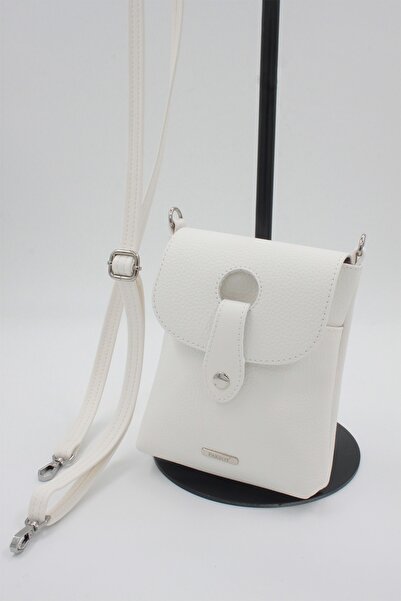 Paksoy حقيبة هاتف رولاكس من الجلد الصناعي باللون الأبيض