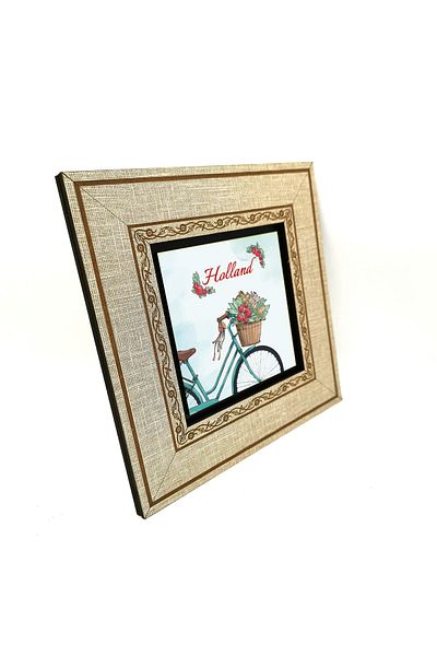 BAKSEPETE Netherlands Printed Mdf Framed Painting - 20Cmx20 cm Krt-031