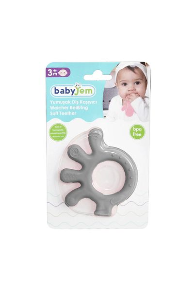 Babyjem 2-Piece Teeth Scratching Set Teether Hedgehog Glove Teether Octopus