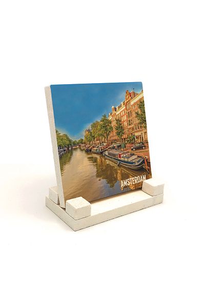 Sadrazam Suport de masă din piatră naturală imprimată Amsterdam Visual