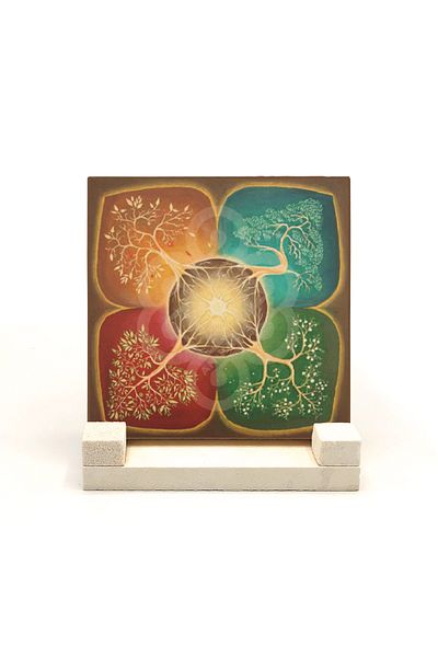 Sadrazam 4 Season Wood Printed Natural Stone Desktop