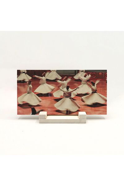 BAKSEPETE Mevlevi Rite Printed Natural Stone Tabletop