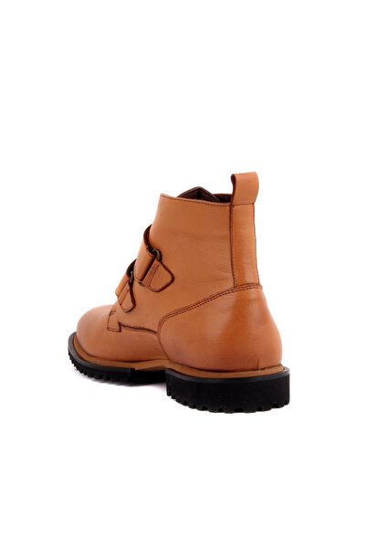 SailLakers - Ανδρικές μπότες Tan Leather Velcro 102-3657-8-1155