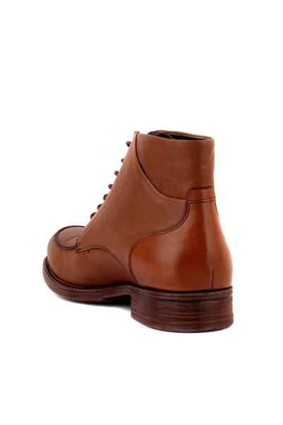 SailLakers - Ανδρικές μπότες με κορδόνια από δέρμα Tan 102-4013-GOL