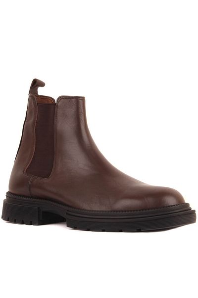 SailLakers - Brown Leather Men's Chelsea Boots