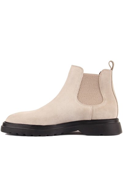 SailLakers - Bej Süet Erkek Chelsea Bot 102-8012-H1085