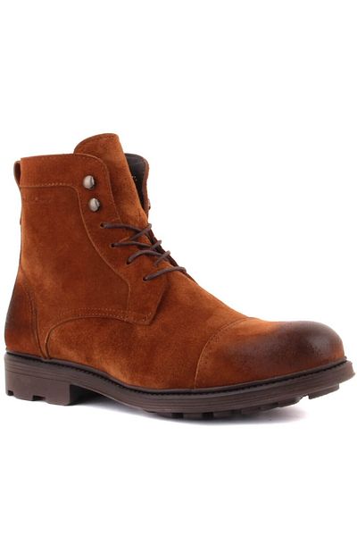 SailLakers - Tan Suede Lace-Up Rubber Sole Men's Boots