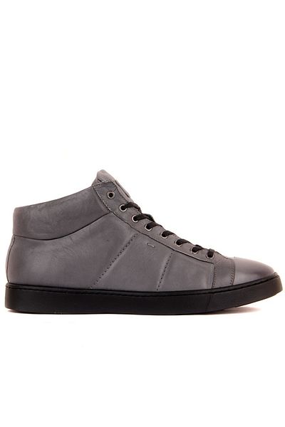 SailLakers - Gray Leather Men's Zippered Boots