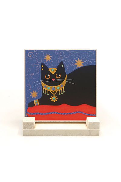 Sadrazam Cat Printed Natural Stone Tabletop