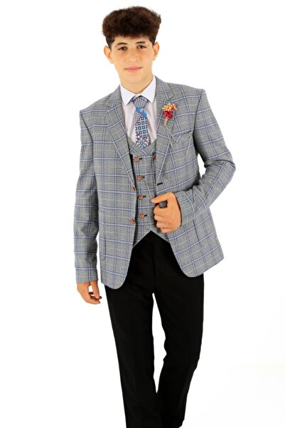 SIRRI Boy's Plaid Luxury Suit