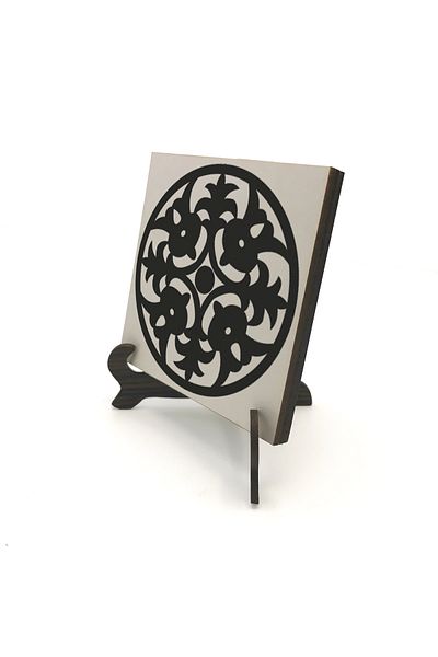 Sadrazam Baroque Pattern Printed MDF Desktop