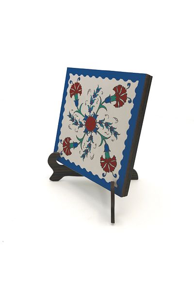 Sadrazam Ottoman Iznik Tile Pattern Printed MDF Desktop