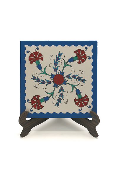Sadrazam Ottoman Iznik Tile Pattern Printed MDF Desktop